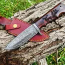 Load image into Gallery viewer, Titan Damascus Steel Buck Engraved Hunting Knife