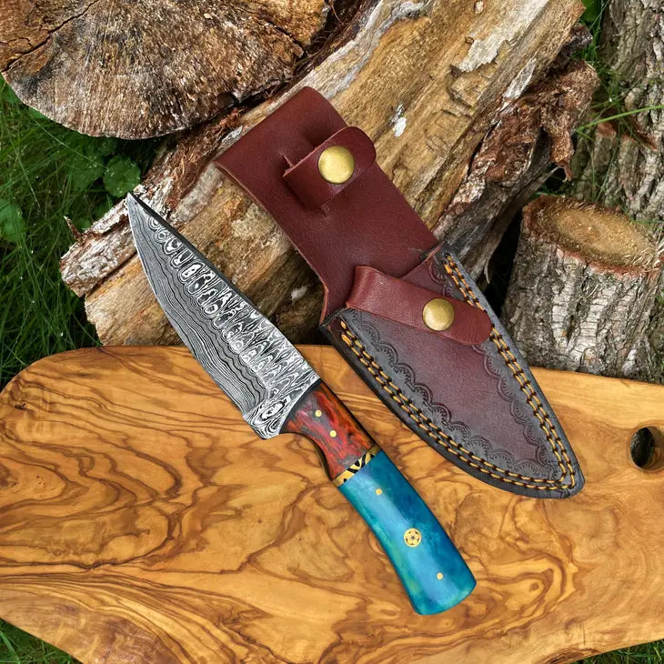 Titan Damascus Steel Hand Forged Knife
