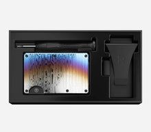 Load image into Gallery viewer, Ridge Burnt Damascus Dual Money Clip & Cash Strap Wallet