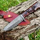 Load image into Gallery viewer, Titan Damascus Steel Buck Engraved Hunting Knife
