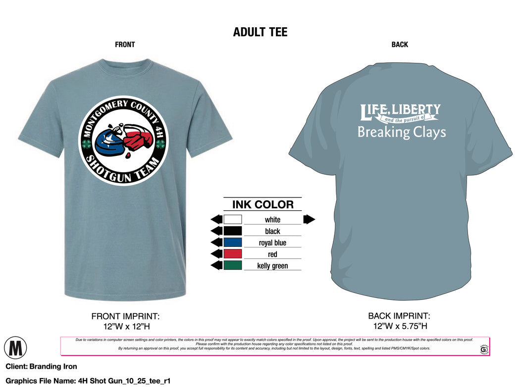 Montgomery County 4H Comfort Colors Tee Shirt