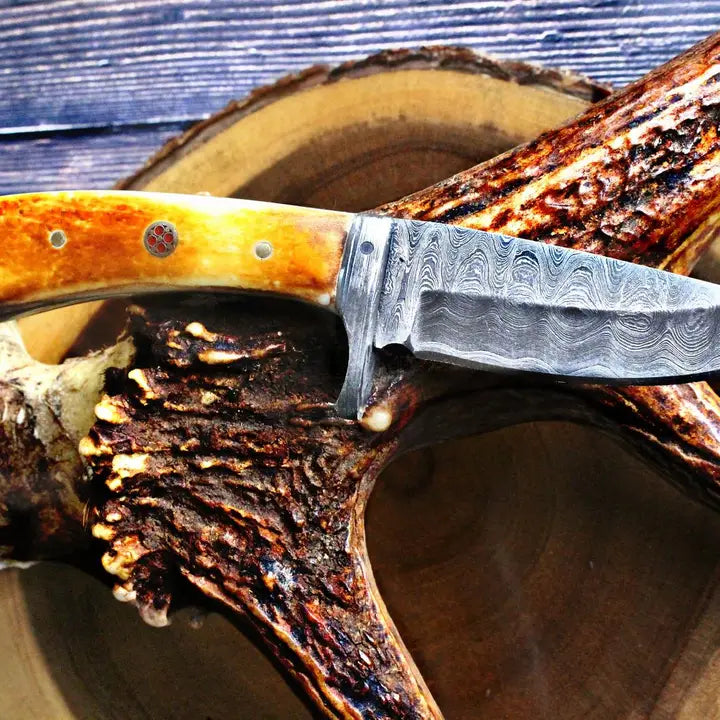 Titan Damascus Steel Fixed Blade Hunting Knife