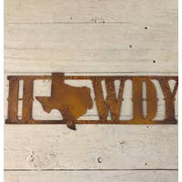 Howdy From Texas Wall Sign