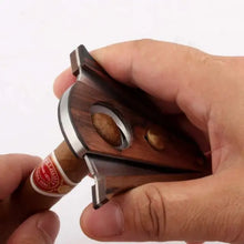Load image into Gallery viewer, Stainless Steel &amp; Wooden Cigar Cutter
