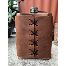 Load image into Gallery viewer, Texas Flag Leather Wrapped Flasks [2 Colors]
