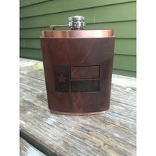 Load image into Gallery viewer, Texas Flag Leather Wrapped Flasks [2 Colors]
