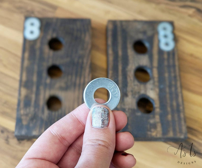Handmade Wooden Washers Game [2 Colors]