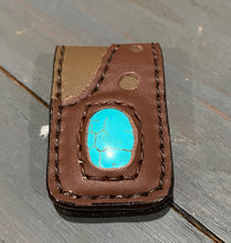 Load image into Gallery viewer, Handmade Leather &amp; Stone Money Clip [6 Colors]
