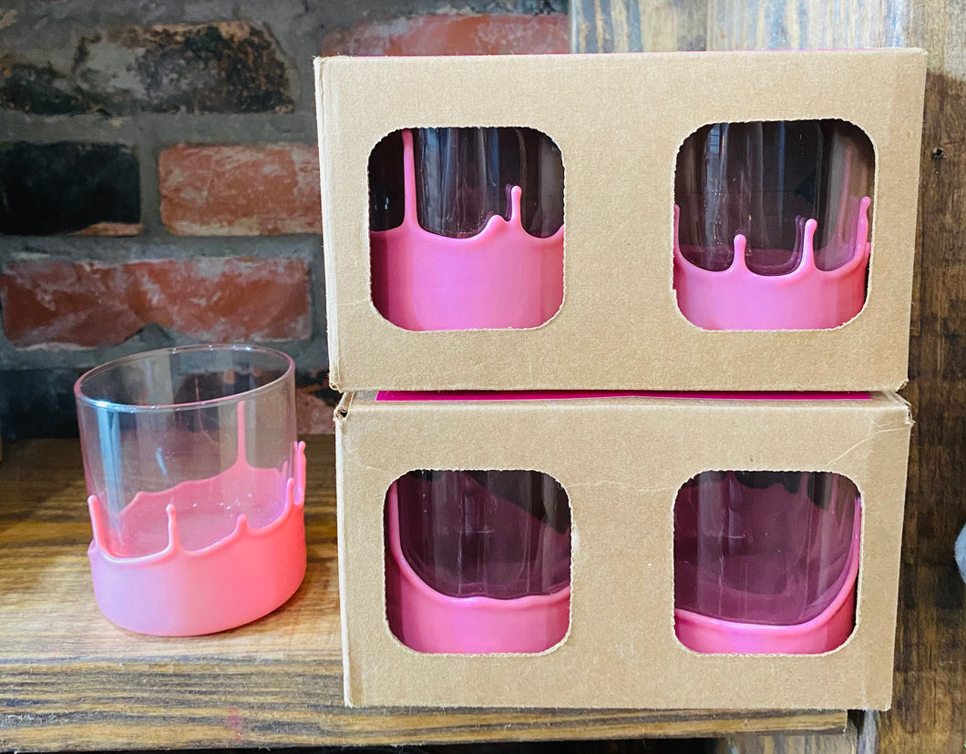 SALE Wax Dipped Whiskey Glass Set [Pink]
