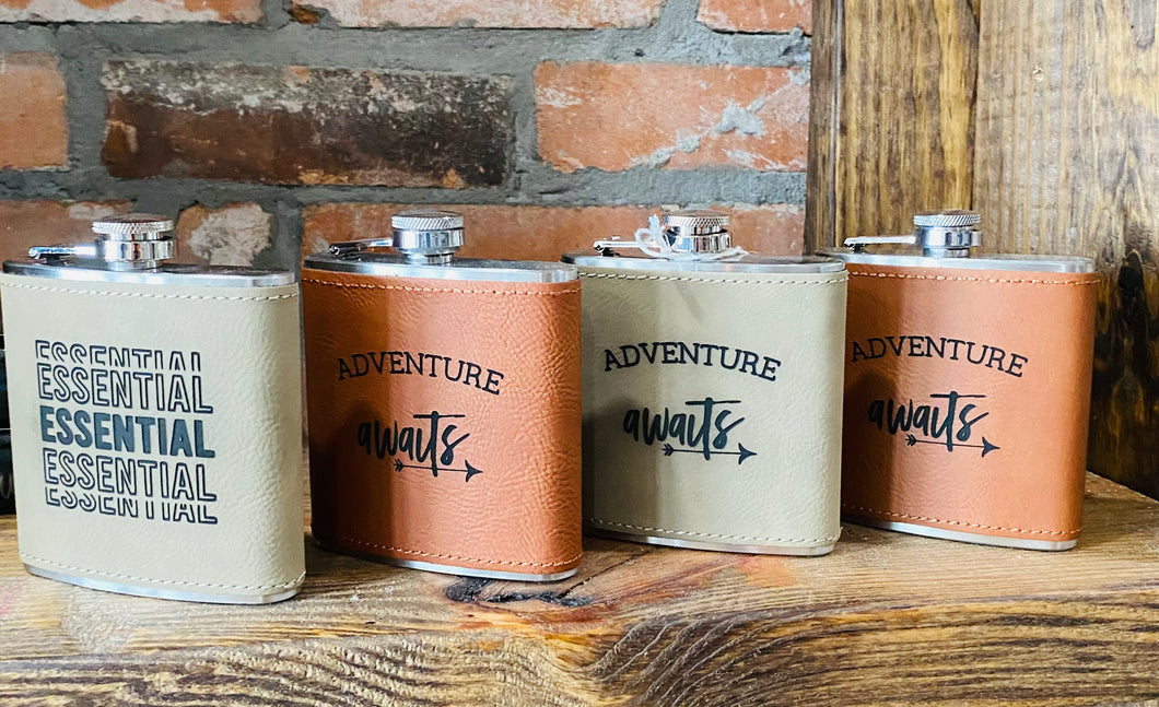 Leather Wrapped Flasks [3 Styles]