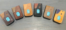 Load image into Gallery viewer, Handmade Leather &amp; Stone Money Clip [6 Colors]
