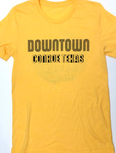 Load image into Gallery viewer, SALE Music Lives Here Downtown Conroe Unisex Tee [Gold]
