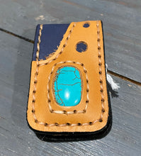 Load image into Gallery viewer, Handmade Leather &amp; Stone Money Clip [6 Colors]
