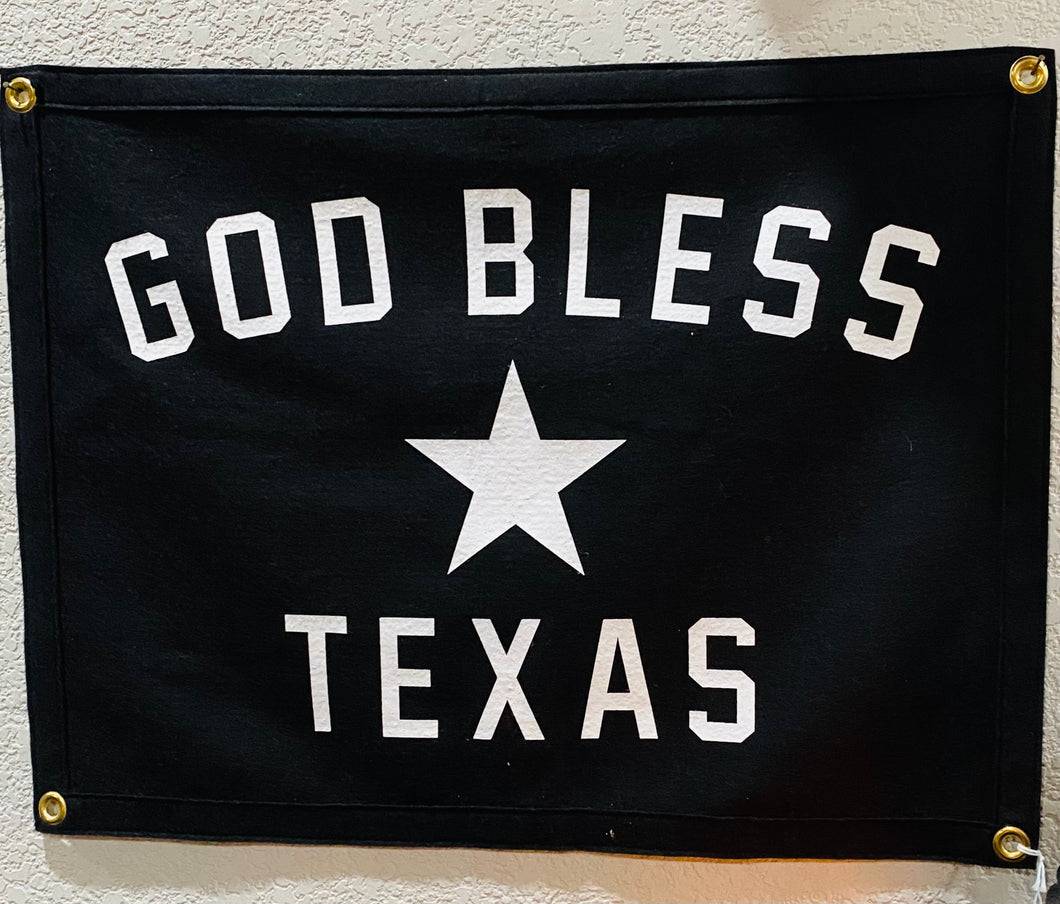 God Bless Texas Wall Banner