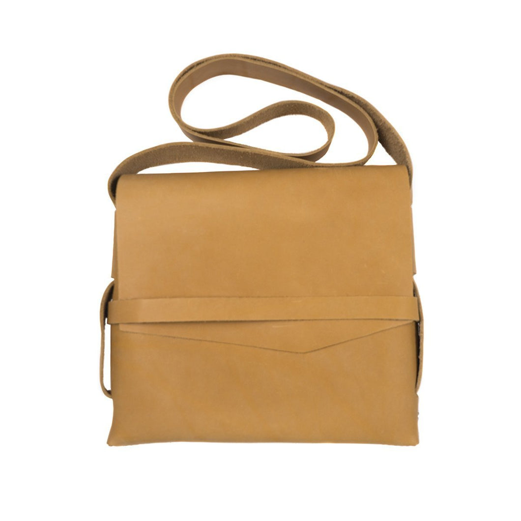 Leather Satchel Bag [Buckskin]