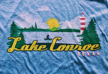 Load image into Gallery viewer, Lake Conroe Texas Women&#39;s Slouchy Tank [Athletic Heather Blue]
